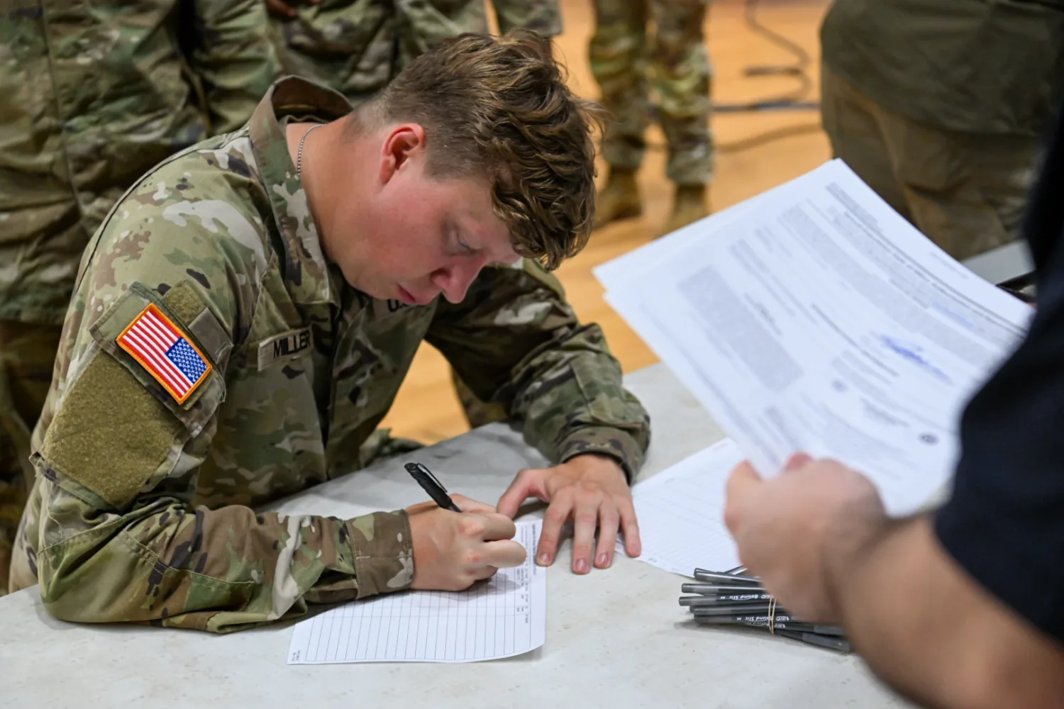 Solider starts to respond to a Statement of Reasons for his security clearance