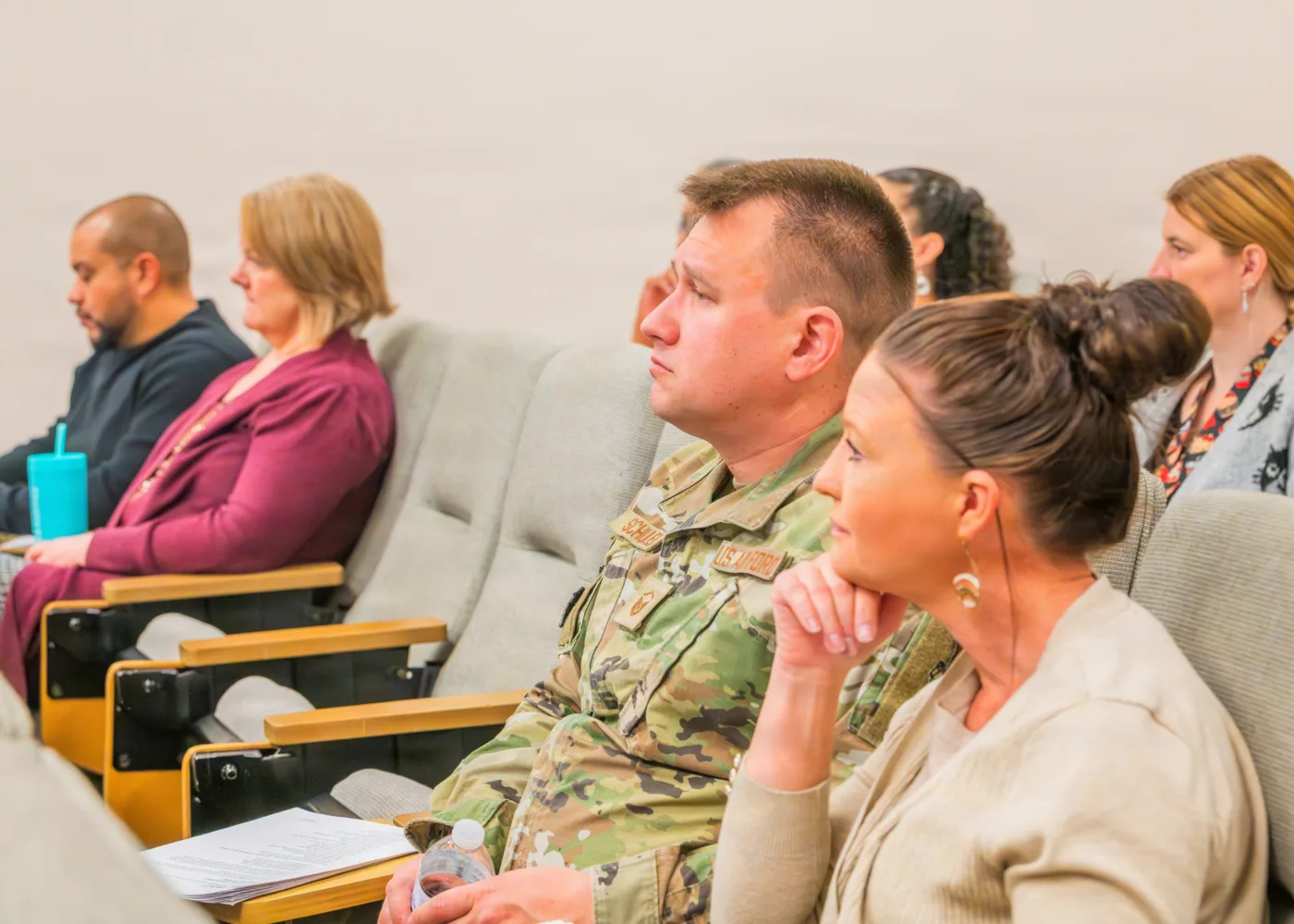 Service member and veteran sitting in brief on how to remove personality disorder from a DD-214
